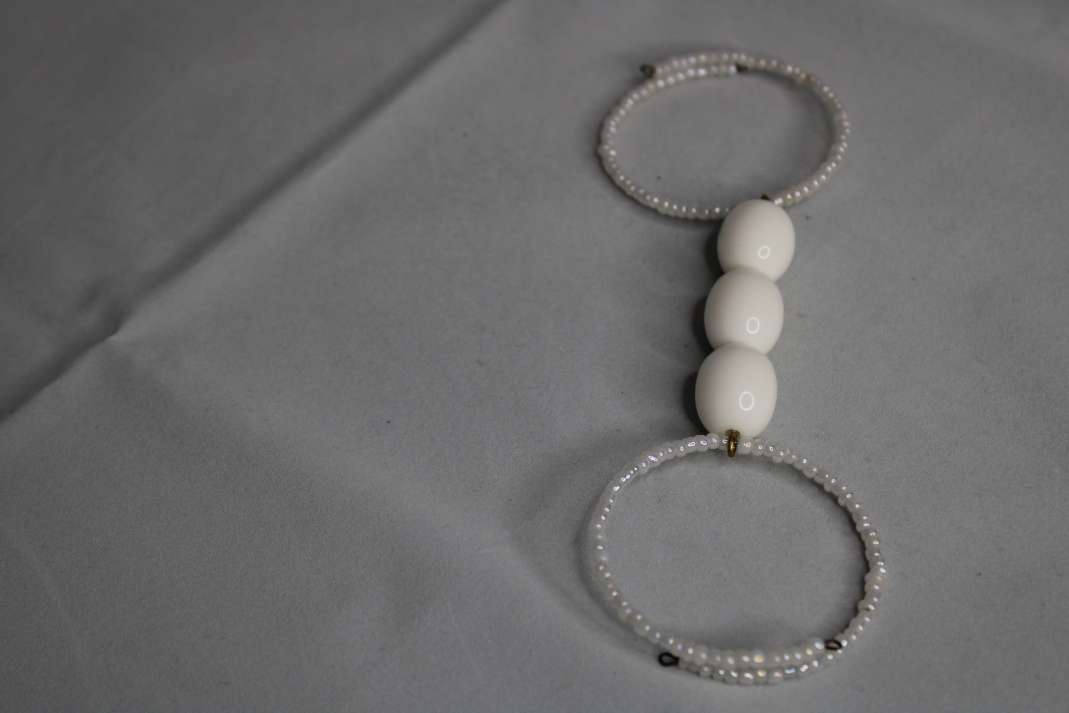White Triple Amber Bracelet
