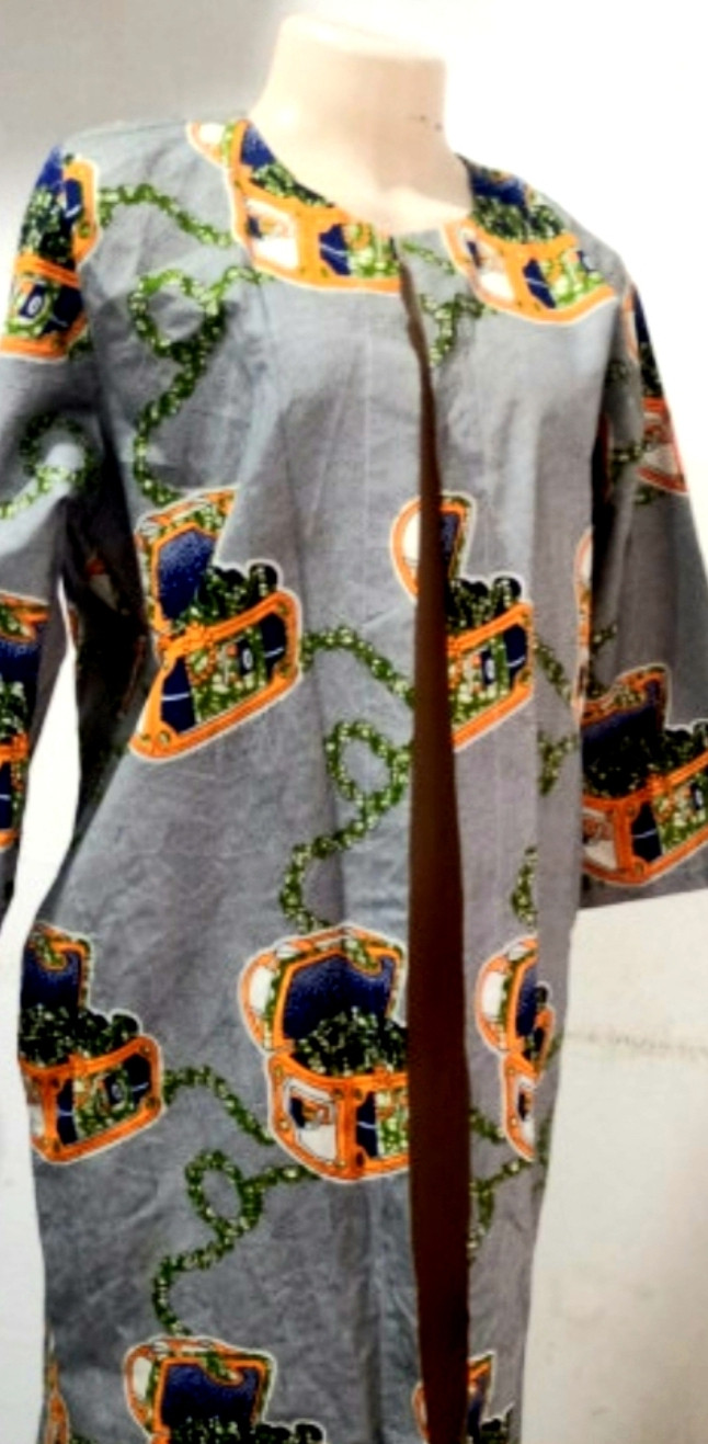 Multi-color Ankara African Fabric Lineaned Kimono Jacket
