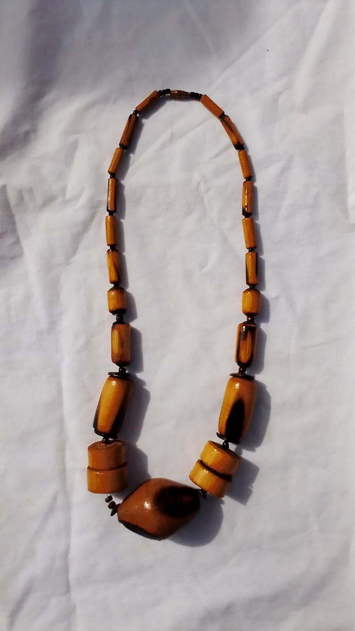 Light Brown Wooded Necklace
