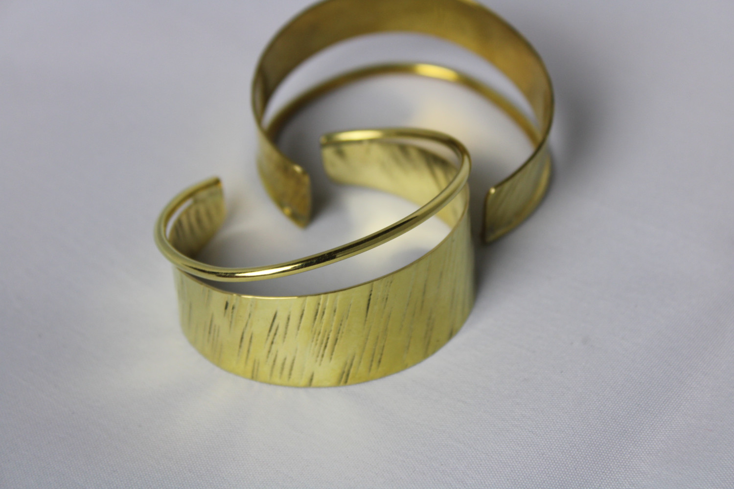 Double Spiral Brass Bracelet