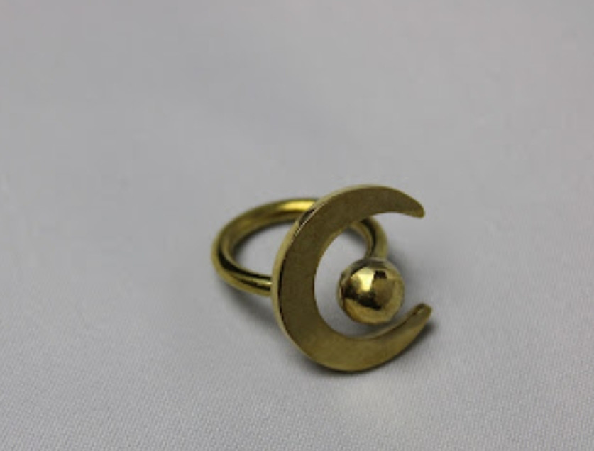 Brass Crescent Ring