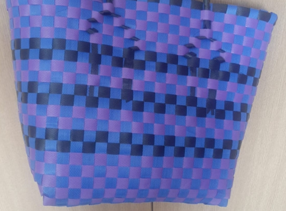 Big Blue Plastic  Recycled Bag