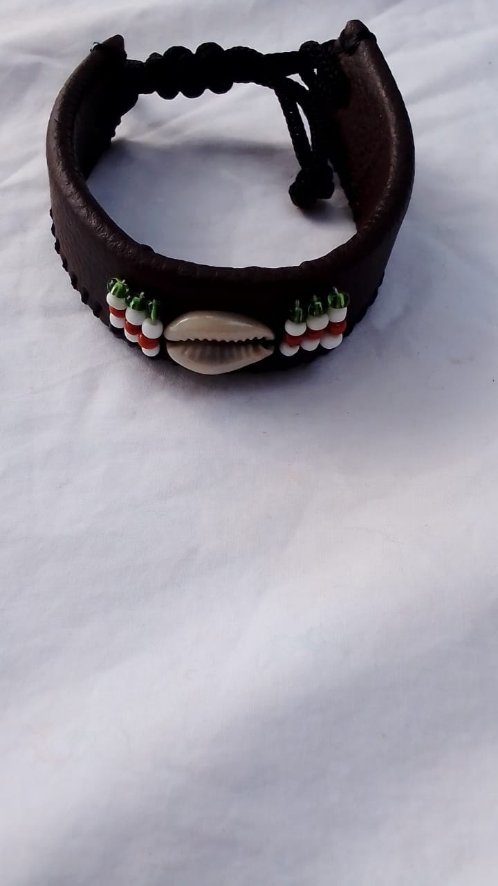 Brown Leather Wrist Band