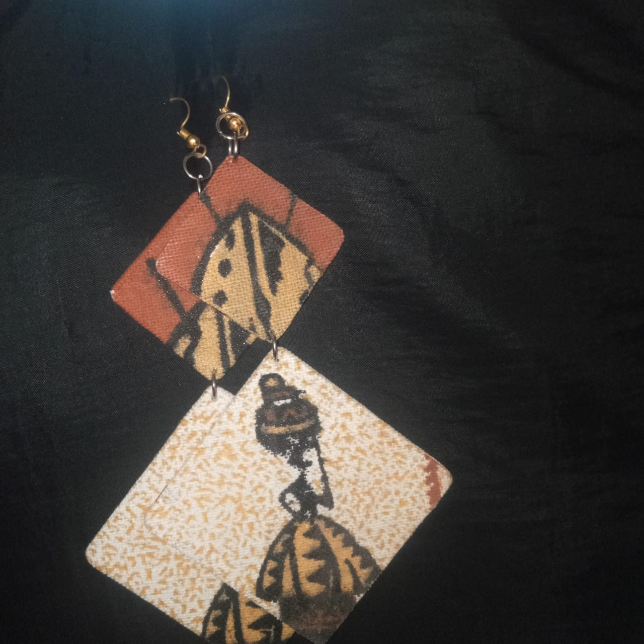 Tribal Fabric hanging Earrings