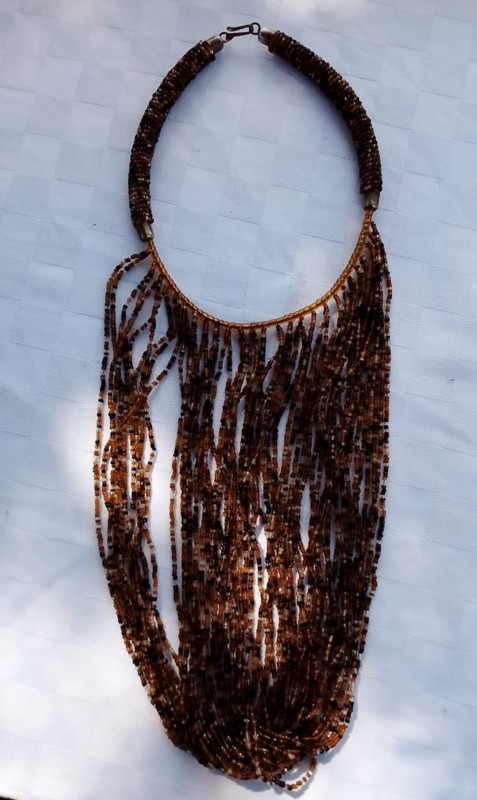 Dark Brown Beaded Necklaces