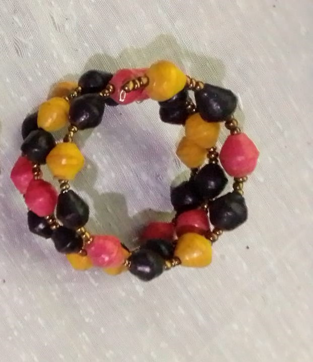 Multicoloured Paper Bangle