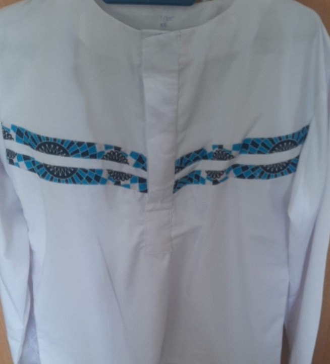 White stripped African Shirt
