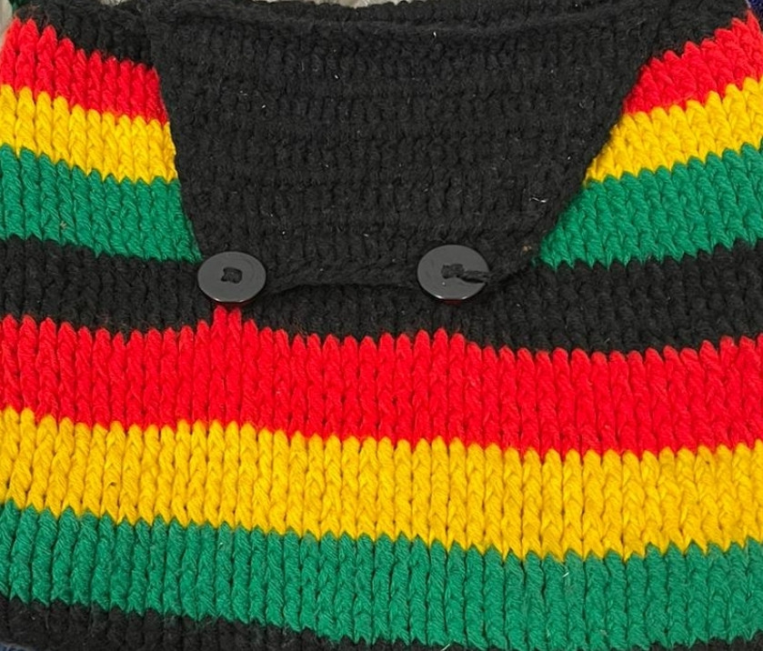 Rasta Coloured Knitted Bag