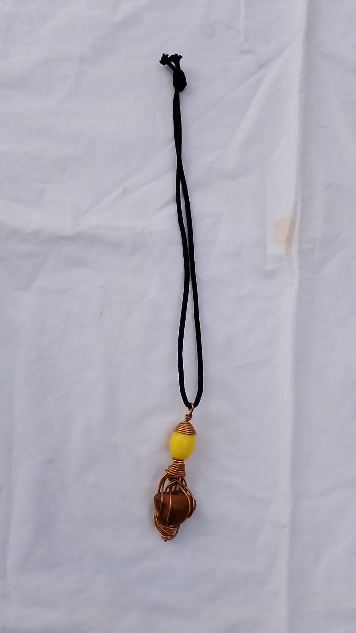 Seed And Brass Pendant