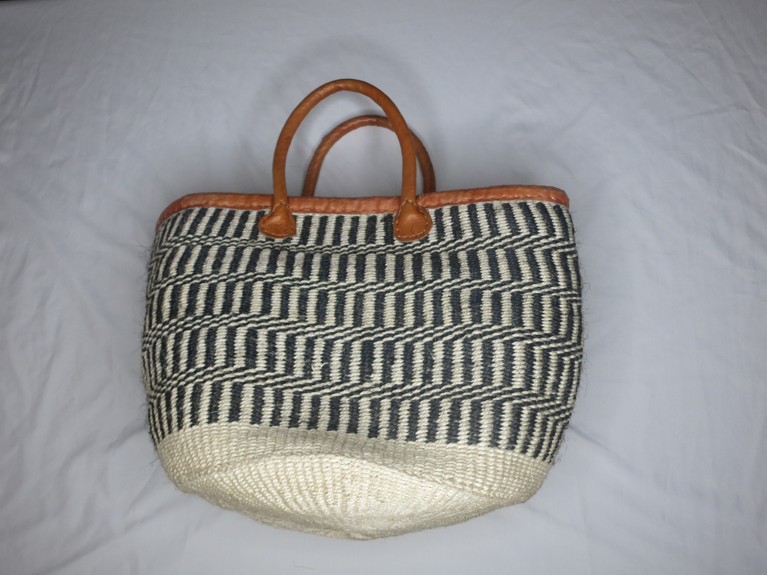White and Black Kiondo Bag