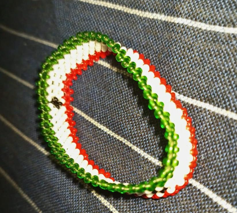 Niger Flag Beaded Bracelet