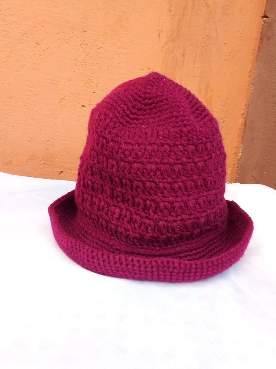 Maroon Brim Hat
