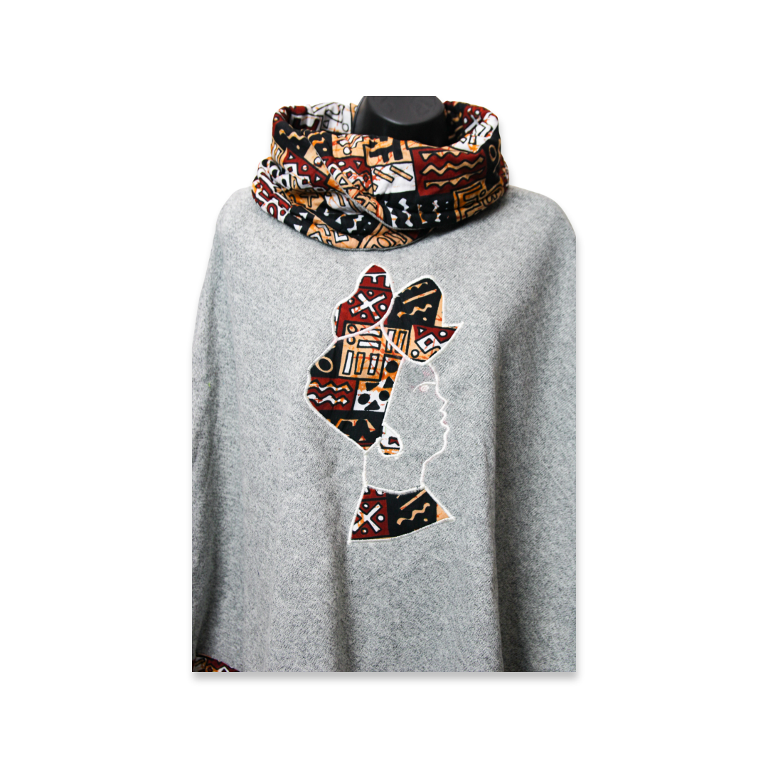 Tribal Mama Africa Print Poncho