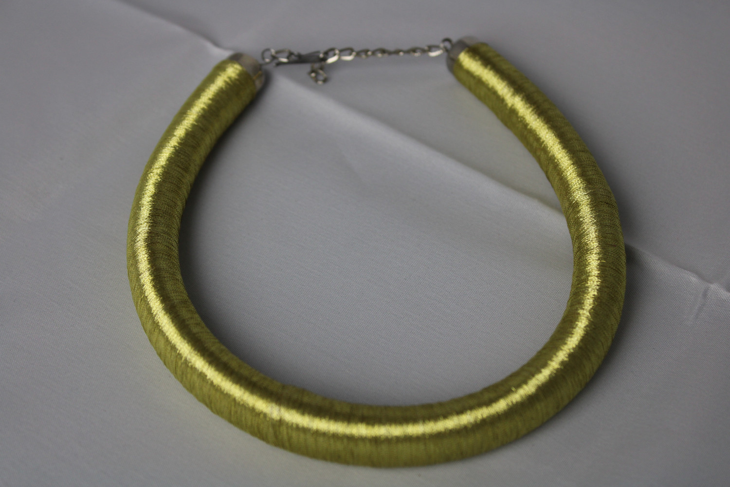 Gold Silk Thread Choker