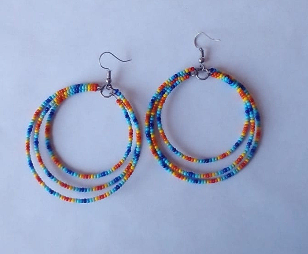 Rainbow Maasai Beaded Earrings