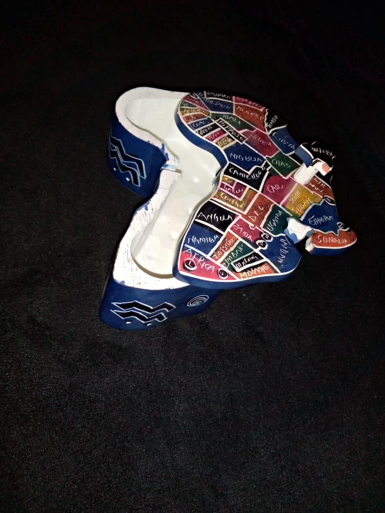 Continent Africa Jewelry box