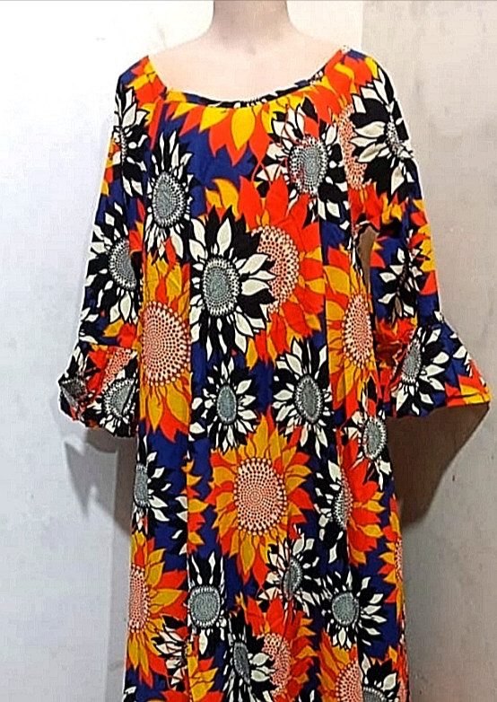Orange Kente Free Dress
