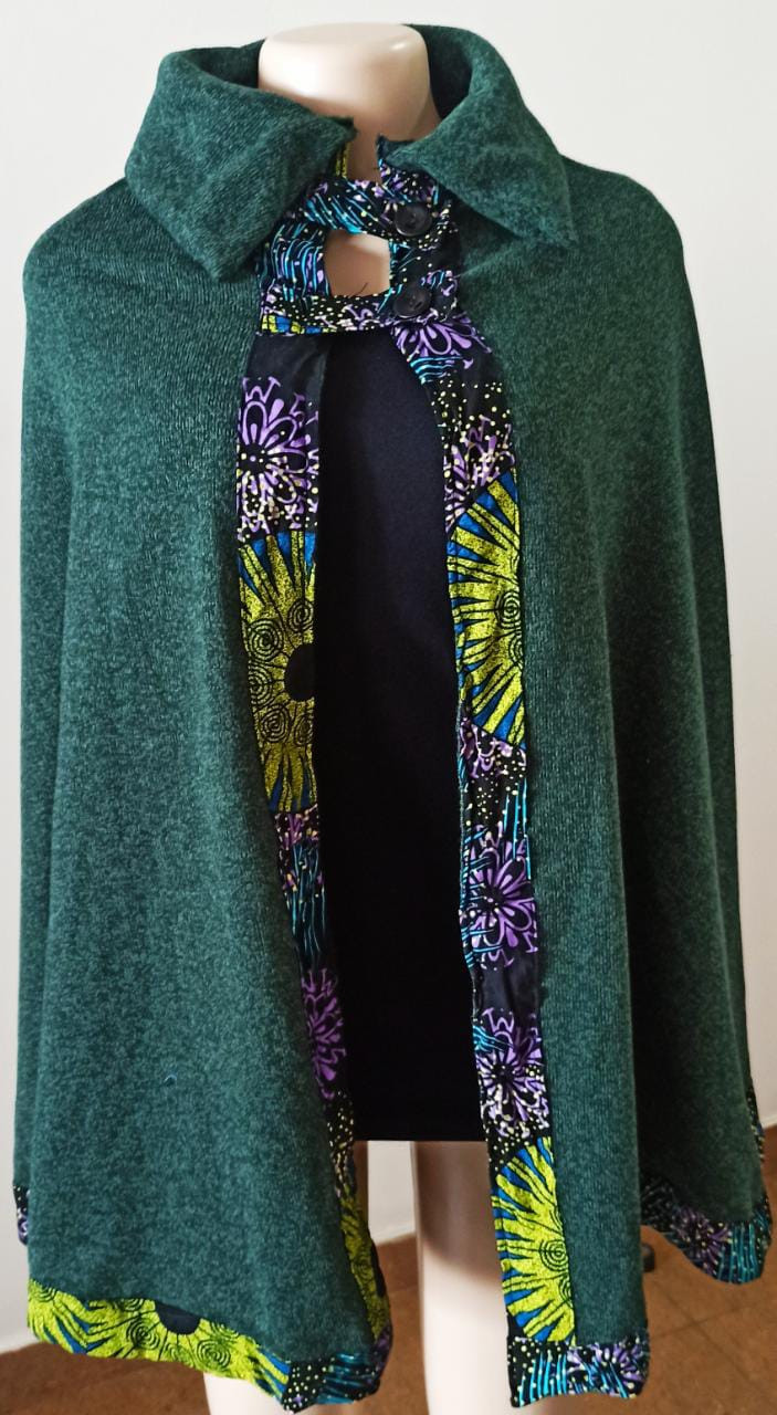 Tie Neck Ponch With Collar