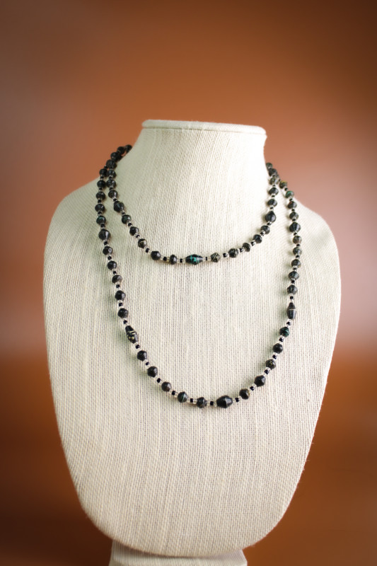 Long Paper Bead Necklace