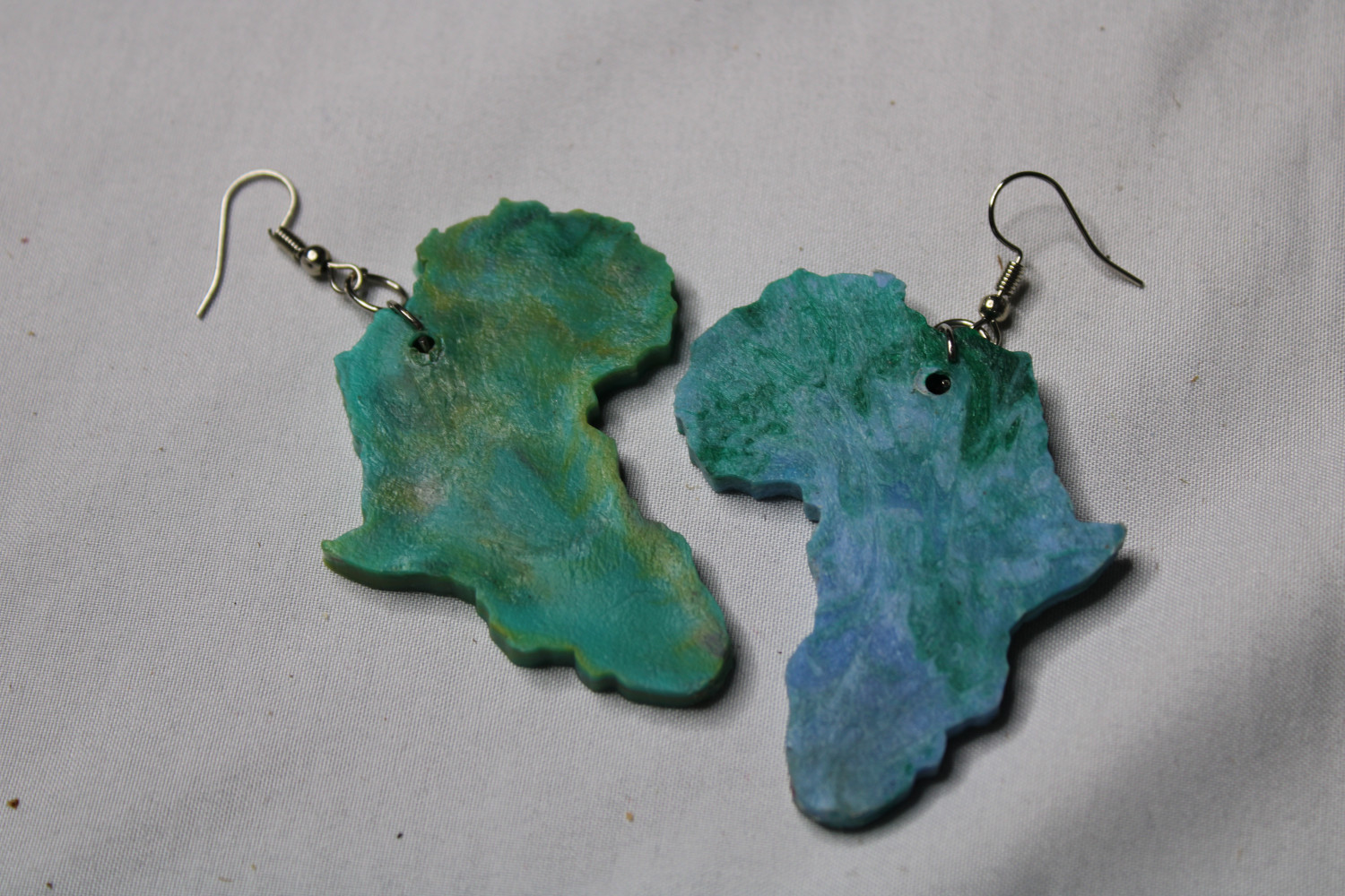 Africa-Shaped Plastic  Earrings