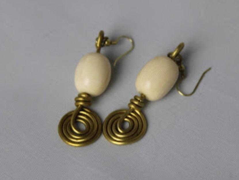 Spiral Beaded Earrings