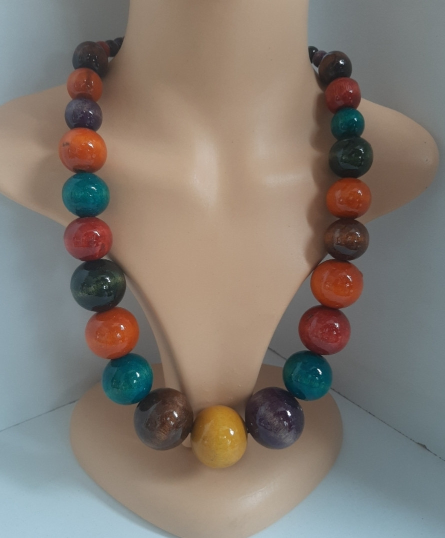 Chunky Coloured Bead Necklace