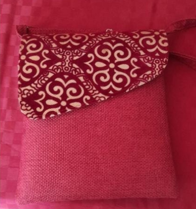Maroon Ankara Laptop Bag