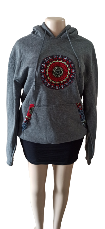 Grey Accessorized Hoodie