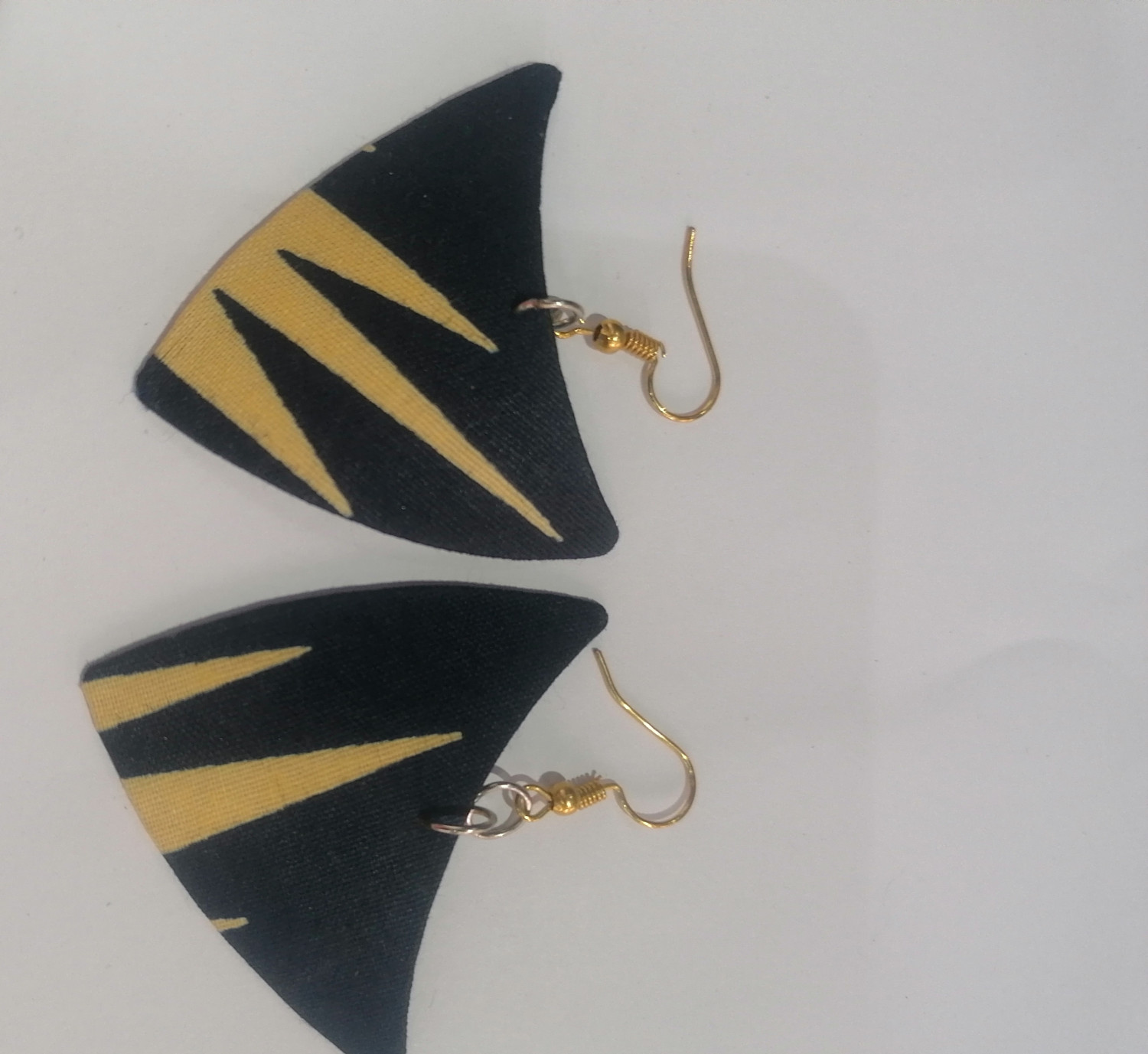 Blue And Cream Ankara Earring