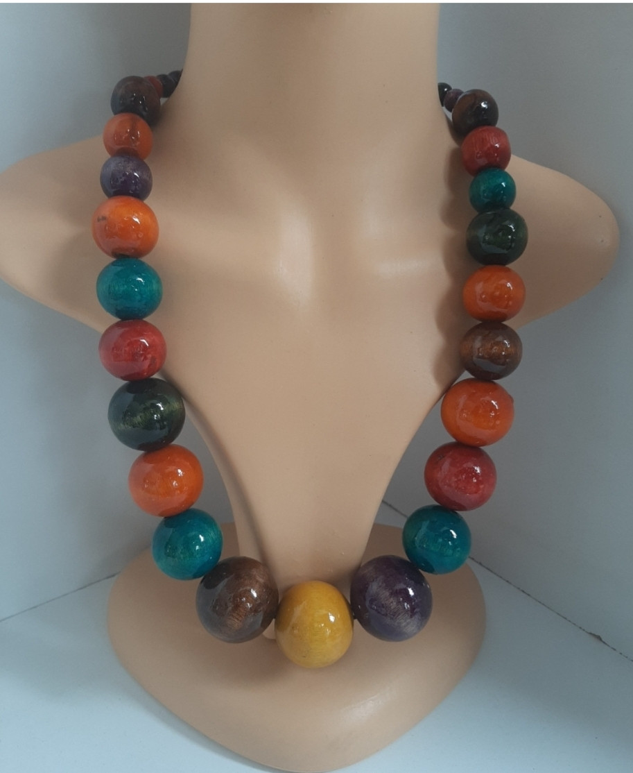 Chunky Coloured Bead Necklace
