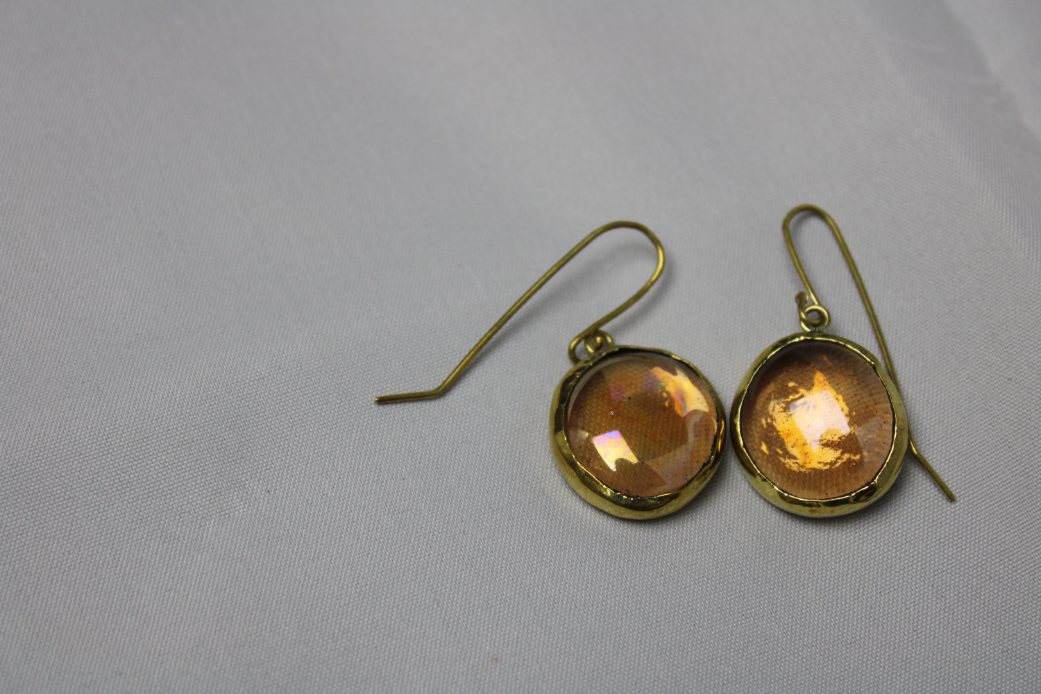 Glass Glossy Pink Earrings