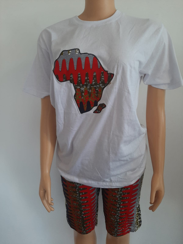 Ankara Shorts and T-Shirt Set -Adult