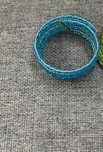 Blue Plain Beaded Bracelet