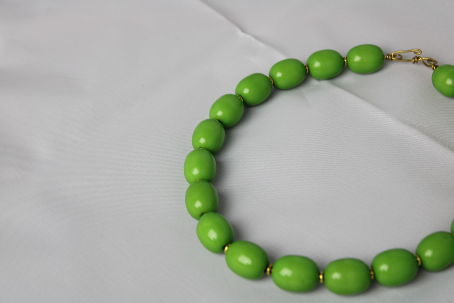 Lime Color Bead Necklace