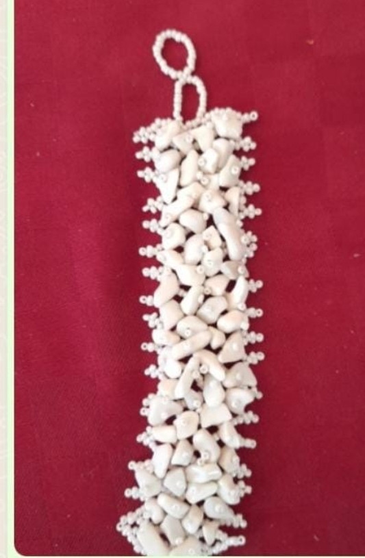 White Colored Bead Stone Bracelet