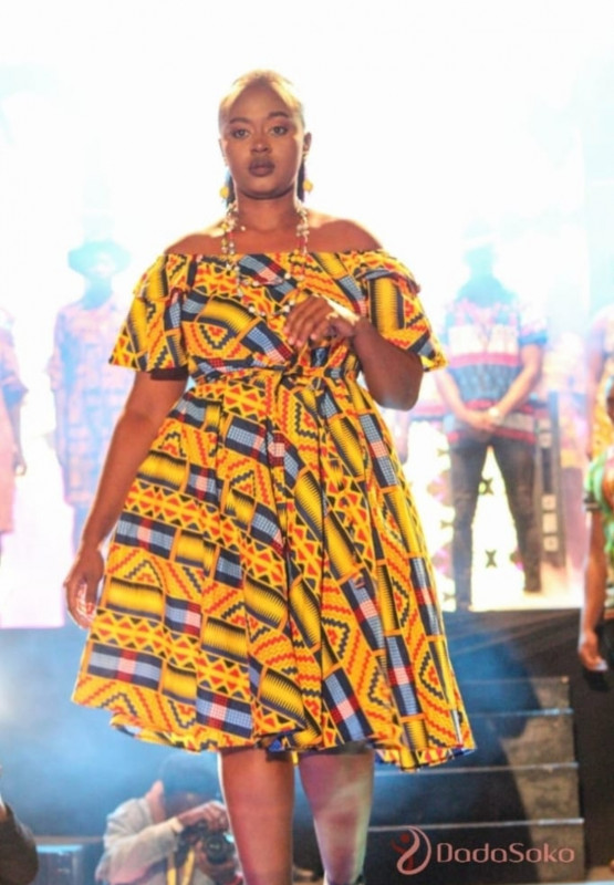 Off shoulder cheap kente styles