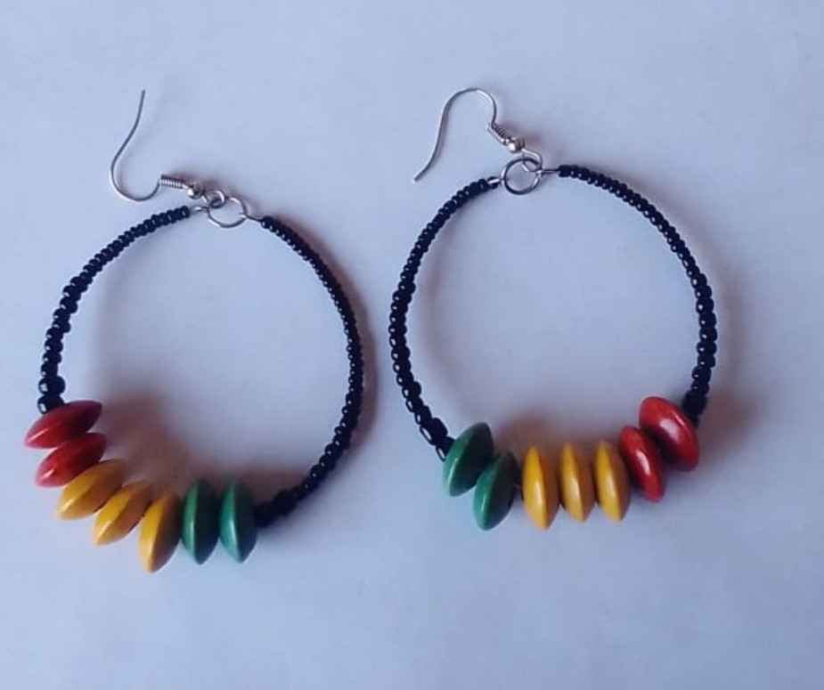 Rastafarian Beaded Earrings