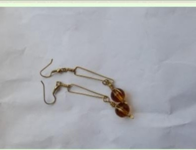 Gold Glass Earrings