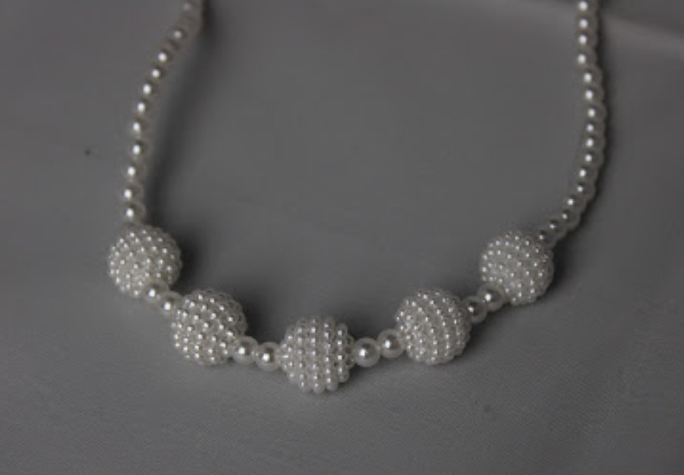 White Beaded Necklace
