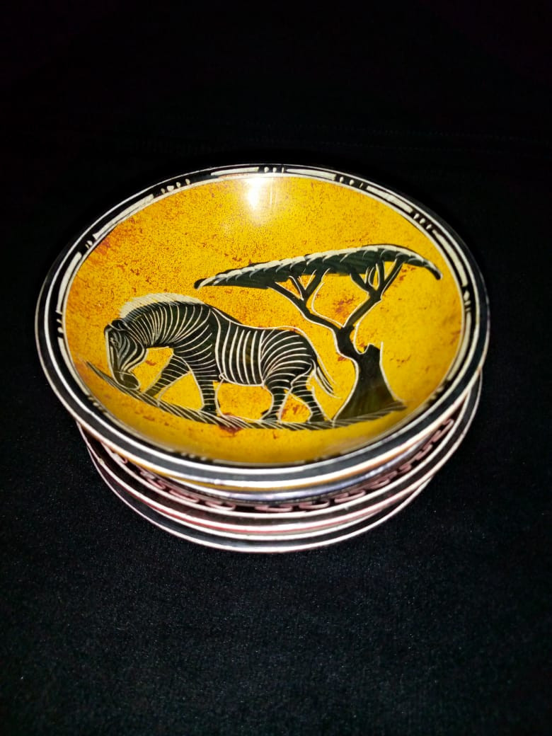 Decorated Zebra Design Bowls