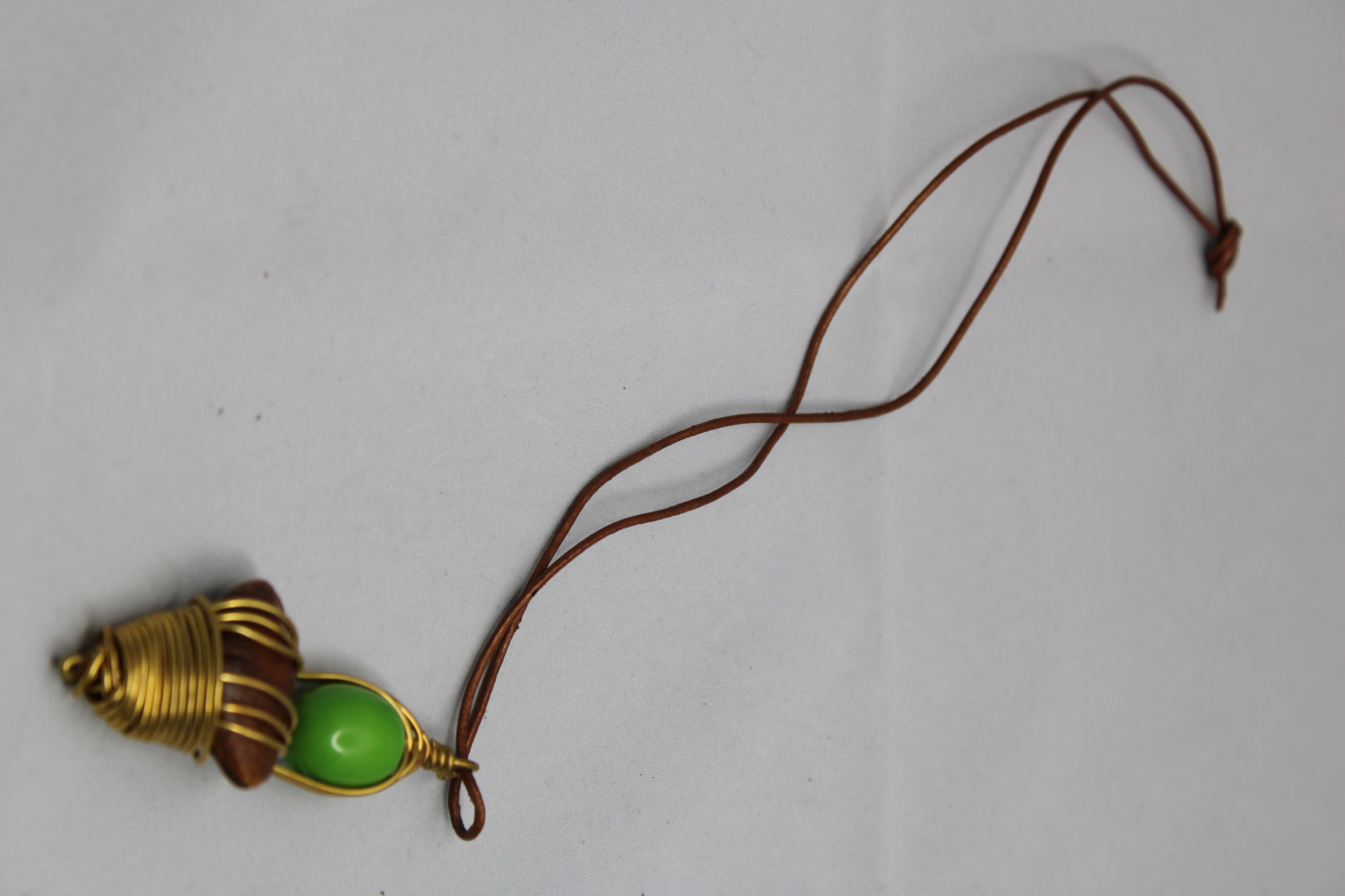 Seed and Brass Pendant