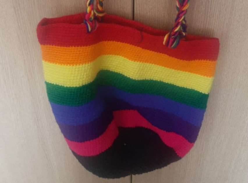 Long Rainbow Coloured Kiondo