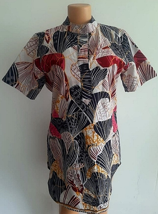 Colourful Ankara Shirt Dress Top