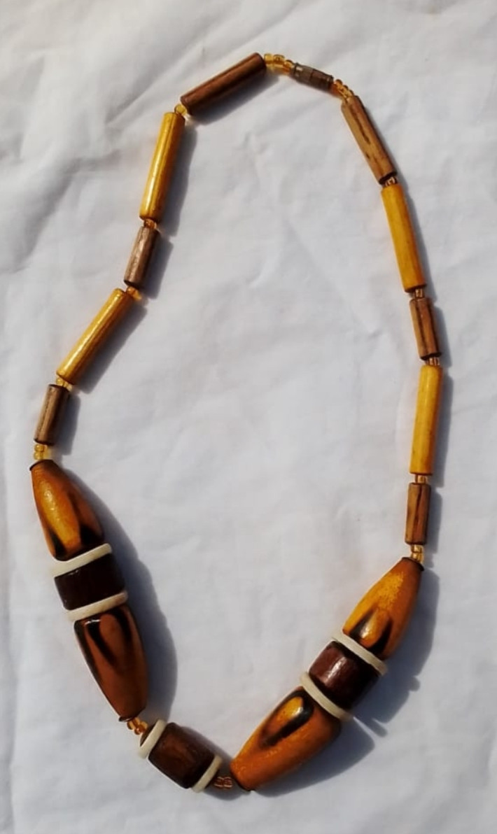 Golden Brown Wooded Necklace
