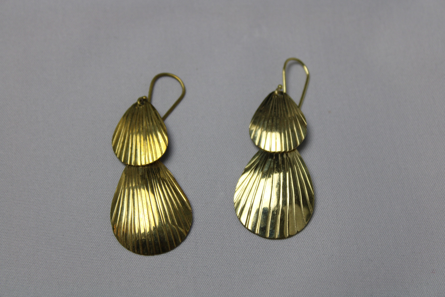 Brass Double Stripes Earrings