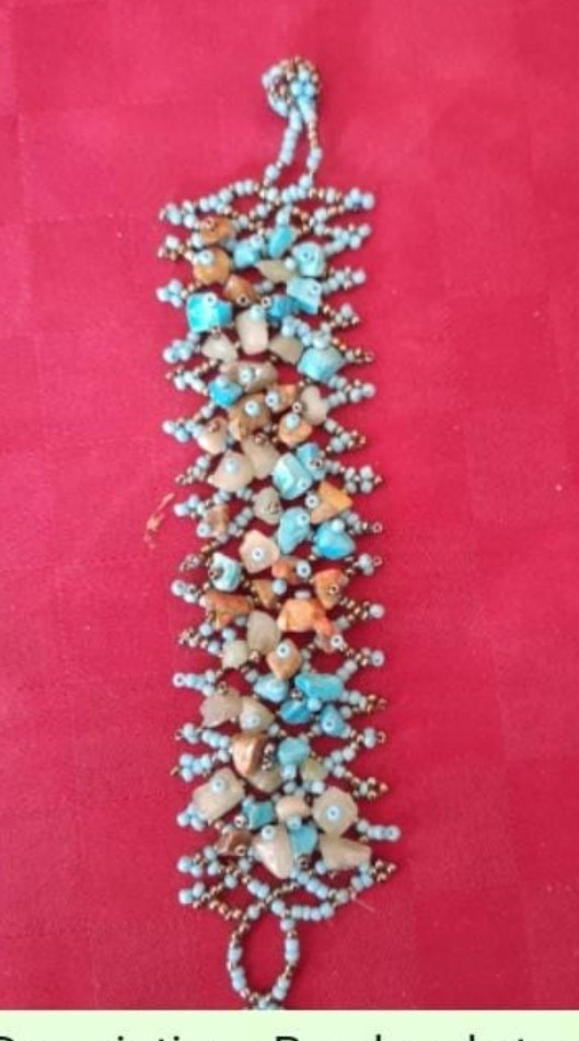 Greenish Mixed Colored Bead Stone Bracelet