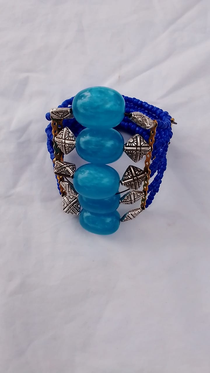 Blue Amber Bracelet