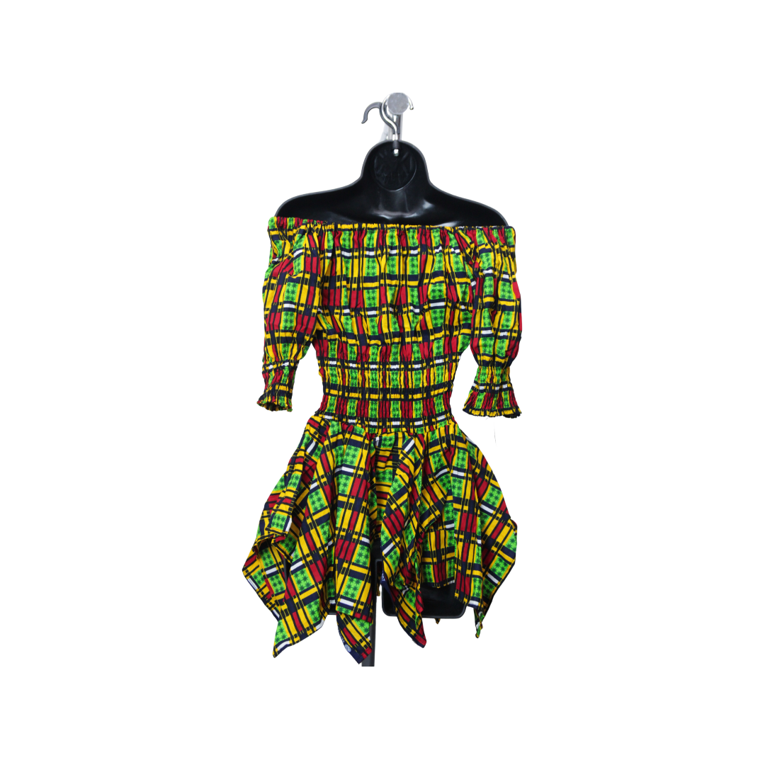 Women Ankara off shoulder top, free size
