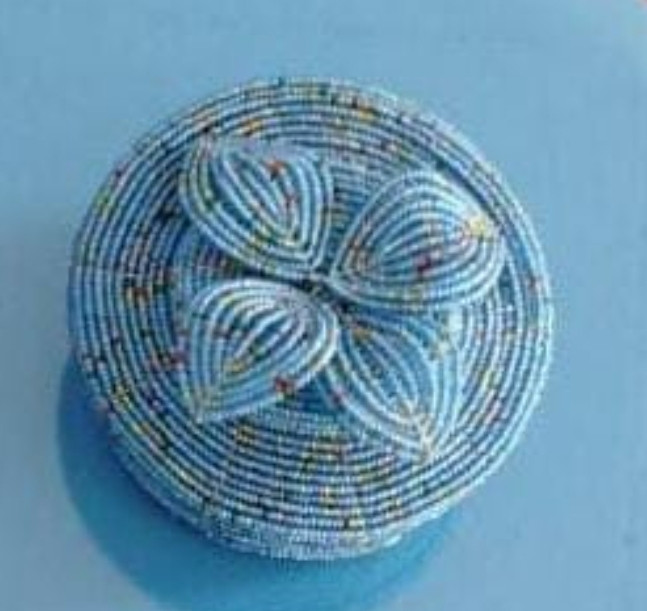 Beaded Blue Bowl