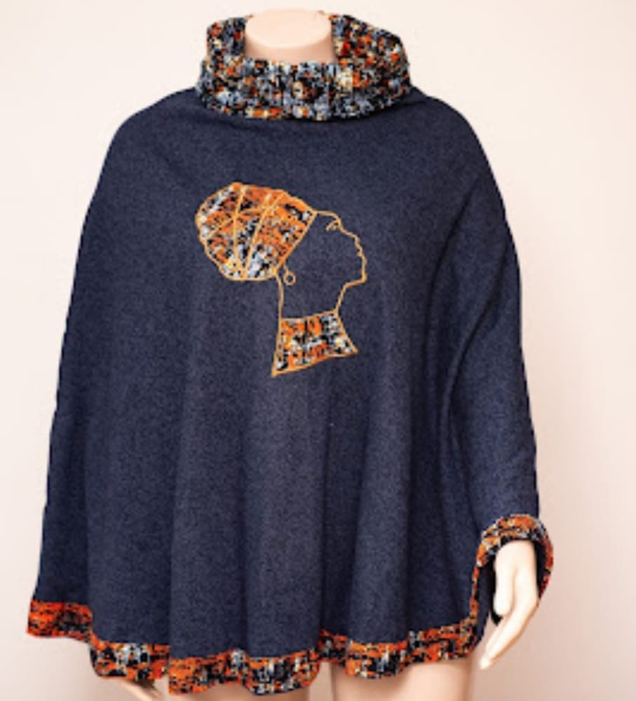 Black Mama Africa Snood Collar Poncho